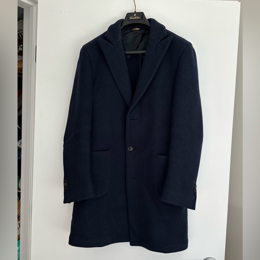 Brooks Brothers Dark Blue Wool Coat